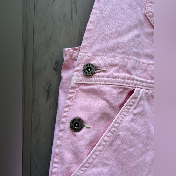 Hey Gang The Kneepatch Overalls Japanese Canvas - Pink - Picture 4 of 12